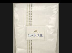 Matouk Amara Triple Pearl Cotton Sateen KING Duvet Cover Beach